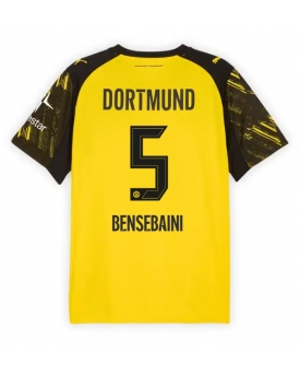 Borussia Dortmund Ramy Bensebaini #5 Maglia Gara Casa Repliche 2025-26 Maniche Corte